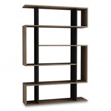 Βιβλιοθήκη MITO pakoworld σε χρώμα φυσικό-ανθρακί 108,5x25,5x161εκ Βιβλιοθήκη MITO pakoworld σε χρώμα φυσικό-ανθρακί 108,5x25,5x161εκ