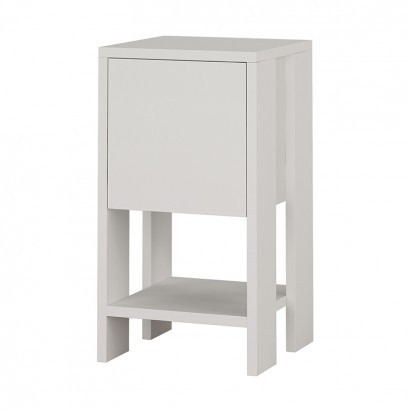 Κομοδίνο Ema pakoworld χρώμα λευκό 30x30x55εκ