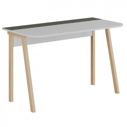 Γραφείο εργασίας Malia pakoworld λευκό-φυσικό-ανθρακί antique 120x60.5x75εκ