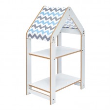 Ραφιέρα τ. Montessori Zoilen pakoworld λευκό-μπλε mdf 50x30x80εκ Ραφιέρα τ. Montessori Zoilen pakoworld λευκό-μπλε mdf 50x30x80εκ