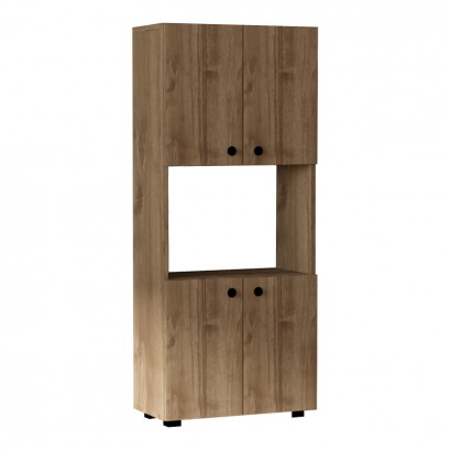 Στήλη Guzel pakoworld σε καρυδί απόχρωση 60x31.4x140εκ