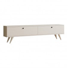 Έπιπλο τηλεόρασης Jate pakoworld σε λευκή απόχρωση 160x25x40εκ Έπιπλο τηλεόρασης Jate pakoworld σε λευκή απόχρωση 160x25x40εκ