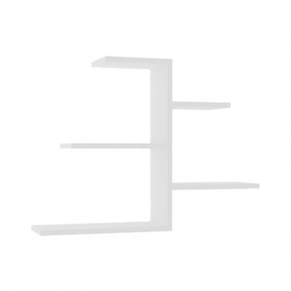 Ραφιέρα τοίχου Callum pakoworld σε λευκή απόχρωση 82.2x19,6x48εκ