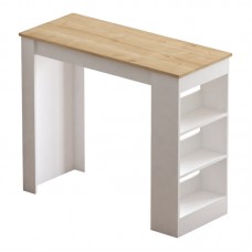 Τραπέζι μπαρ Riff pakoworld λευκό-sonoma 120x50x100εκ