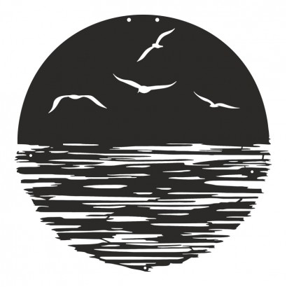 Διακοσμητικό τοίχου Seline pakooworld μαύρο μεταλλικό Φ40x0,15εκ