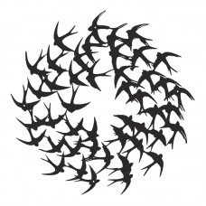 Διακοσμητικό τοίχου Swarm pakooworld μαύρο μεταλλικό Φ50x0,15εκ Διακοσμητικό τοίχου Swarm pakooworld μαύρο μεταλλικό Φ50x0,15εκ