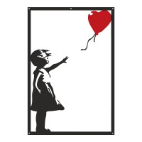 Διακοσμητικό τοίχου Balezo pakooworld μαύρο μεταλλικό 35x0,15x50εκ