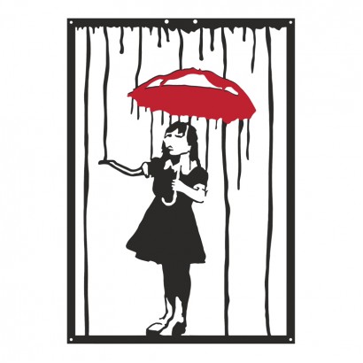 Διακοσμητικό τοίχου Raino pakooworld μαύρο μεταλλικό 35x0,15x50εκ