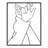 Διακοσμητικό τοίχου Handia pakooworld μαύρο μεταλλικό 40x0,15x50εκ