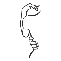 Διακοσμητικό τοίχου Femalo pakooworld μαύρο μεταλλικό 20x0,15x50εκ