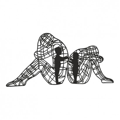 Διακοσμητικό τοίχου Innero pakooworld μαύρο μεταλλικό 50x0,15x25εκ