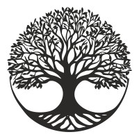 Διακοσμητικό τοίχου Lifeto pakooworld μαύρο μεταλλικό Φ80x0,15εκ