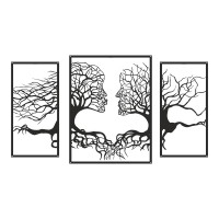 Διακοσμητικό τοίχου Connecto pakooworld σετ 3τεμ μαύρο μεταλλικό