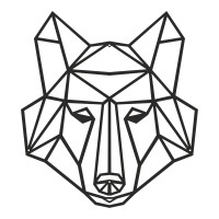 Διακοσμητικό τοίχου Wolfo pakooworld μαύρο μεταλλικό 40x0,15x40εκ