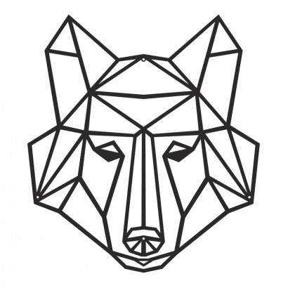 Διακοσμητικό τοίχου Wolfo pakooworld μαύρο μεταλλικό 40x0,15x40εκ