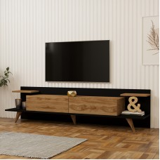 Έπιπλο τηλεόρασης Astry pakoworld oak με ανθρακί 180x36,8x45εκ Έπιπλο τηλεόρασης Astry pakoworld oak με ανθρακί 180x36,8x45εκ
