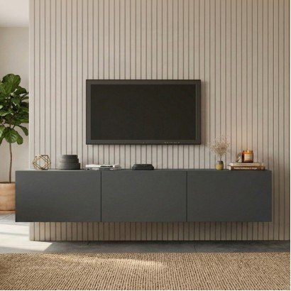 Έπιπλο τηλεόρασης επιτοίχιο Felita pakoworld ανθρακί 150x31,4x30εκ Έπιπλο τηλεόρασης επιτοίχιο Felita pakoworld ανθρακί 150x31,4x30εκ
