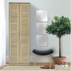 Παπουτσοθήκη-ντουλάπα SANTE pakoworld 21 ζεύγων χρώμα sonoma 60x37x183εκ
