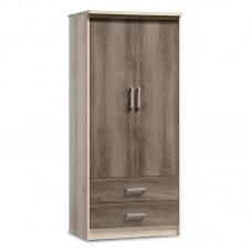 Ντουλάπα ρούχων δίφυλλη OLYMPUS pakoworld χρώμα castillo-toro 81x57x183εκ