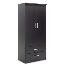 Ντουλάπα ρούχων δίφυλλη OLYMPUS pakoworld χρώμα wenge 81x57x183εκ
