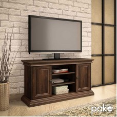 Έπιπλο τηλεόρασης Mozart pakoworld χρώμα καρυδί 121x40x65εκ