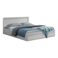 Κρεβάτι Olympus pakoworld με συρτάρι σε λευκή απόχρωση 140x200εκ