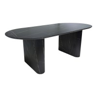 Τραπέζι Nembou pakoworld mdf σε απόχρωση μαύρου μαρμάρου 210x100x76εκ Τραπέζι Nembou pakoworld mdf σε απόχρωση μαύρου μαρμάρου 210x100x76εκ