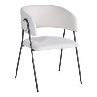 Πολυθρόνα Rachele I pakoworld μπεζ ύφασμα-πόδι μαύρο μέταλλο 52x65x79εκ