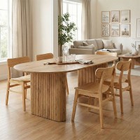 Τραπέζι Nembou pakoworld mdf σε oak απόχρωση 210x100x76εκ Τραπέζι Nembou pakoworld mdf σε oak απόχρωση 210x100x76εκ