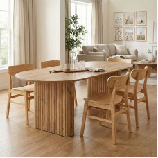 Τραπέζι Nembou pakoworld mdf σε oak απόχρωση 210x100x76εκ