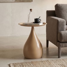 Βοηθητικό τραπέζι Samino pakoworld μέταλλο cappuccino Φ39x46εκ Βοηθητικό τραπέζι Samino pakoworld μέταλλο cappuccino Φ39x46εκ