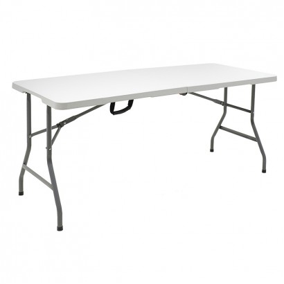 Τραπέζι catering Rodeo pakoworld πτυσσόμενο-βαλίτσα λευκό 240x76x74εκ