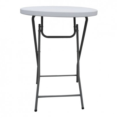 Τραπέζι μπαρ catering Event pakoworld πτυσσόμενο λευκό Φ81x110εκ