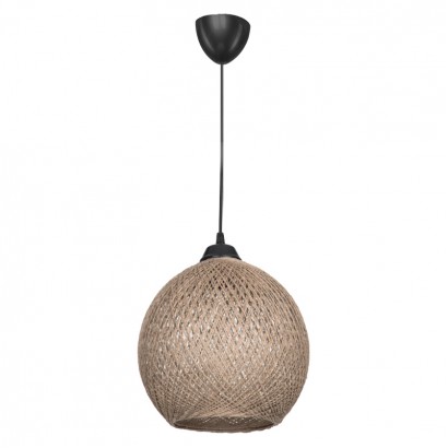 Φωτιστικό οροφής μονόφωτο PWL-0967 pakoworld Ε27 καφέ-μαύρο Φ23x22εκ