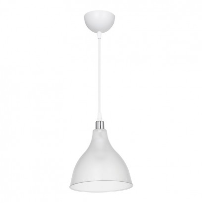 Φωτιστικό οροφής μονόφωτο Orazio pakoworld Ε27 διάφανο-λευκό Φ18.5x56εκ