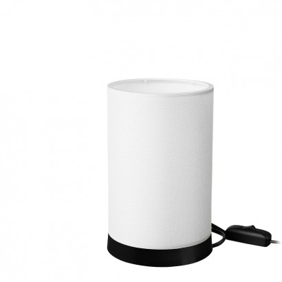 Επιτραπέζιο φωτιστικό Fana pakoworld pvc σε κρεμ απόχρωση Φ14x21εκ