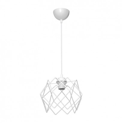 Φωτιστικό οροφής E27 μονόφωτο Teeby pakoworld μέταλλο σε λευκή απόχρωση Φ22x17εκ