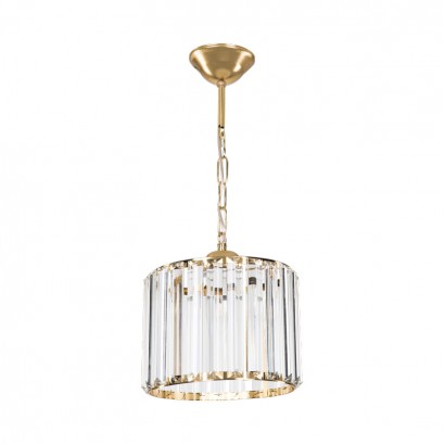 Φωτιστικό οροφής μονόφωτο Lavina pakoworld Ε27 σε χρυσή απόχρωση Φ20x20εκ