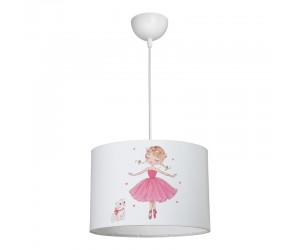 Παιδικό φωτιστικό οροφής Ballerina pakoworld led E27 πολύχρωμο PVC Φ30x20εκ Παιδικό φωτιστικό οροφής Ballerina pakoworld led E27 πολύχρωμο PVC Φ30x20εκ