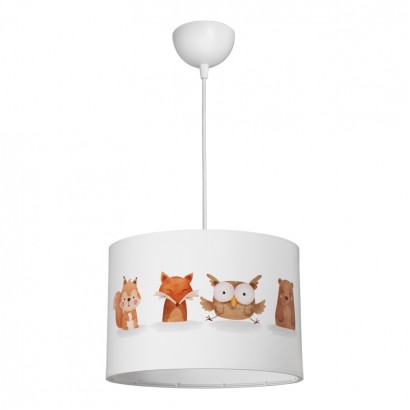 Παιδικό φωτιστικό οροφής Wooda pakoworld led E27 πολύχρωμο PVC Φ30x20εκ