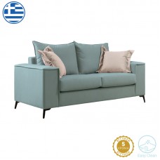 Καναπές Verona pakoworld 2θέσιος μέντα ύφασμα με μαξιλάρια σε κρεμ απόχρωση 173x93x100εκ