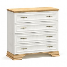 Συρταριέρα Jaden pakoworld 4ων συρταριών golden oak-λευκό antique 93,5x39x88,5εκ Συρταριέρα Jaden pakoworld 4ων συρταριών golden oak-λευκό antique 93,5x39x88,5εκ