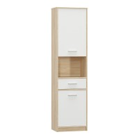 Στήλη Letto pakoworld σε oak - λευκό ματ απόχρωση 50,2x34,3x195εκ