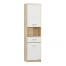 Στήλη Letto pakoworld σε oak - λευκό ματ απόχρωση 50,2x34,3x195εκ Στήλη Letto pakoworld σε oak - λευκό ματ απόχρωση 50,2x34,3x195εκ