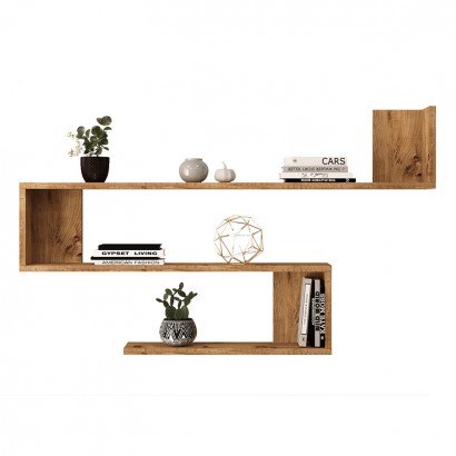 Ραφιέρα τοίχου Belinda pakoworld oak 120x14.5x71.4εκ