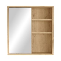 Ντουλάπι μπάνιου Bagno με καθρέπτη pakoworld oak 60x14.5x63.6εκ