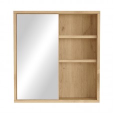 Ντουλάπι μπάνιου Bagno με καθρέπτη pakoworld oak 60x14.5x63.6εκ