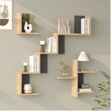 Ραφιέρα τοίχου Verso pakoworld oak με ανθρακί 99,4x14,5x103εκ Ραφιέρα τοίχου Verso pakoworld oak με ανθρακί 99,4x14,5x103εκ