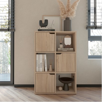 Βιβλιοθήκη Bookel pakoworld μελαμίνης σε sonoma απόχρωση 59.5x27.5x89εκ Βιβλιοθήκη Bookel pakoworld μελαμίνης σε sonoma απόχρωση 59.5x27.5x89εκ