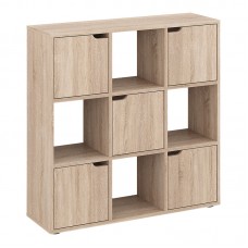 Βιβλιοθήκη Bookel pakoworld σε sonoma απόχρωση 88.5x27.5x89.3εκ